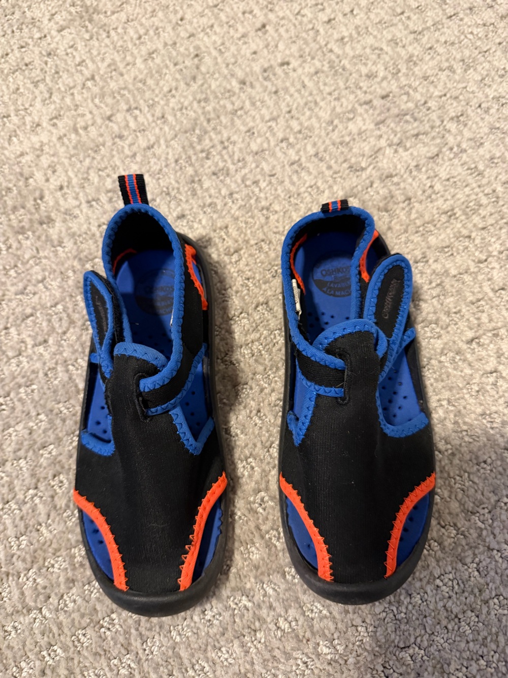 OshKosh B'gosh Black, Blue and Orange Kids Water Shoes